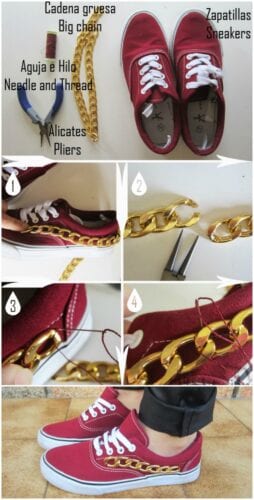 Chain Sneakers DIY Art