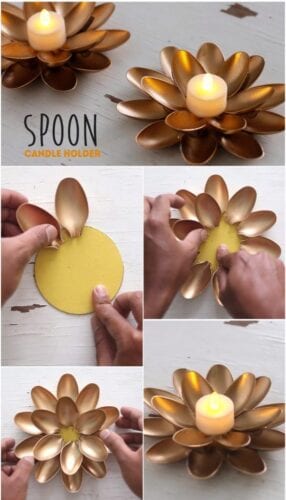 DIY Candle Holder Out of Spoon Can