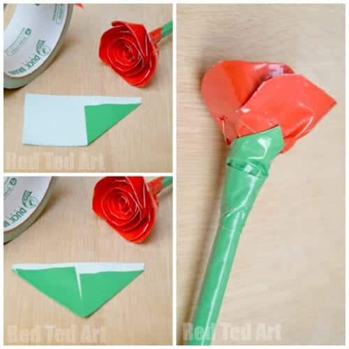 DIY Flower Pen Using Duct Tape