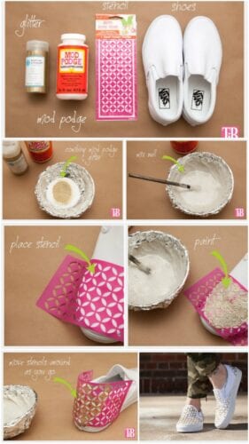 15 Easy DIY Sneakers Makeover for Teen Girls with Tutorials