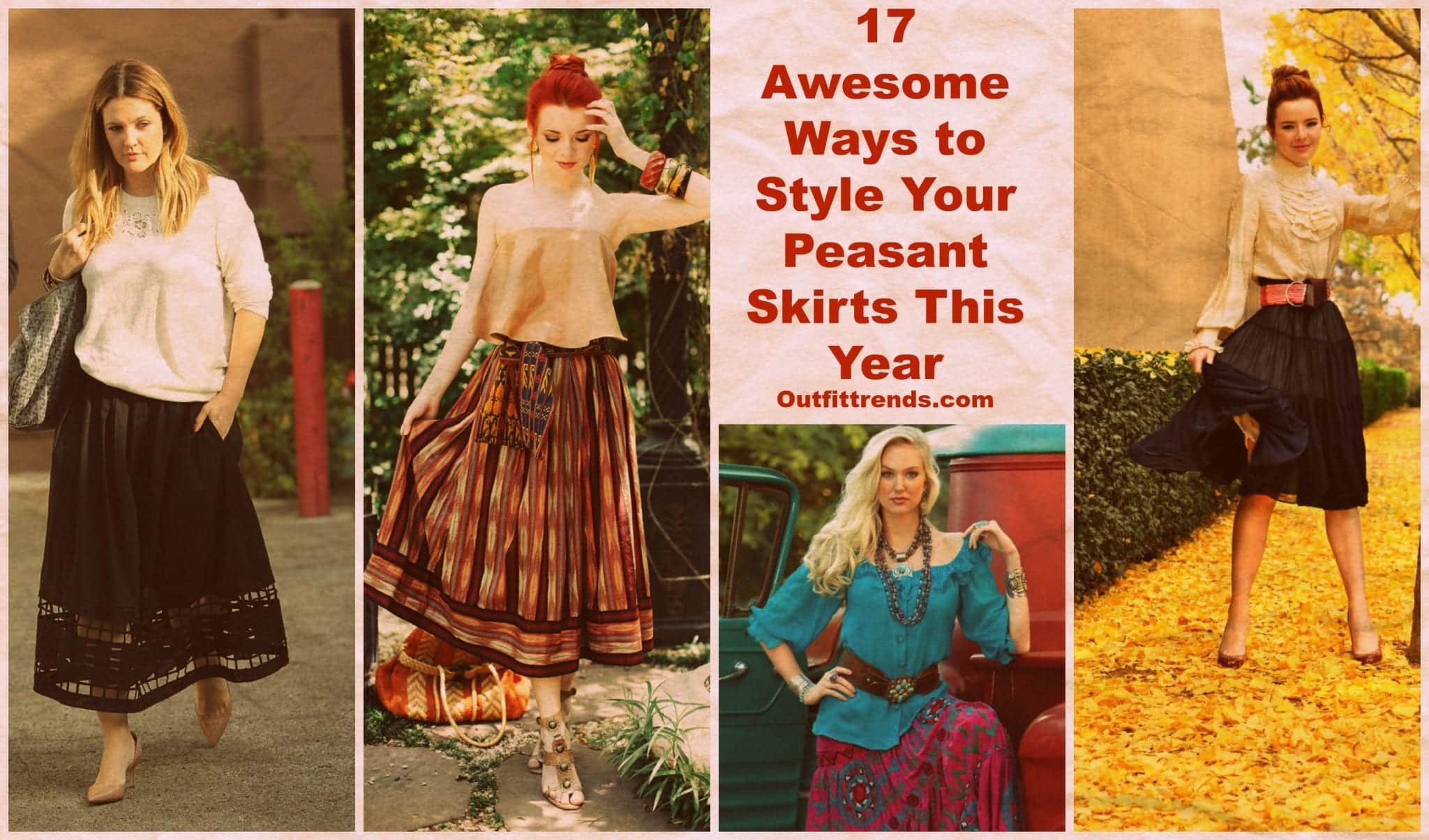 peasant skirt outfit ideas