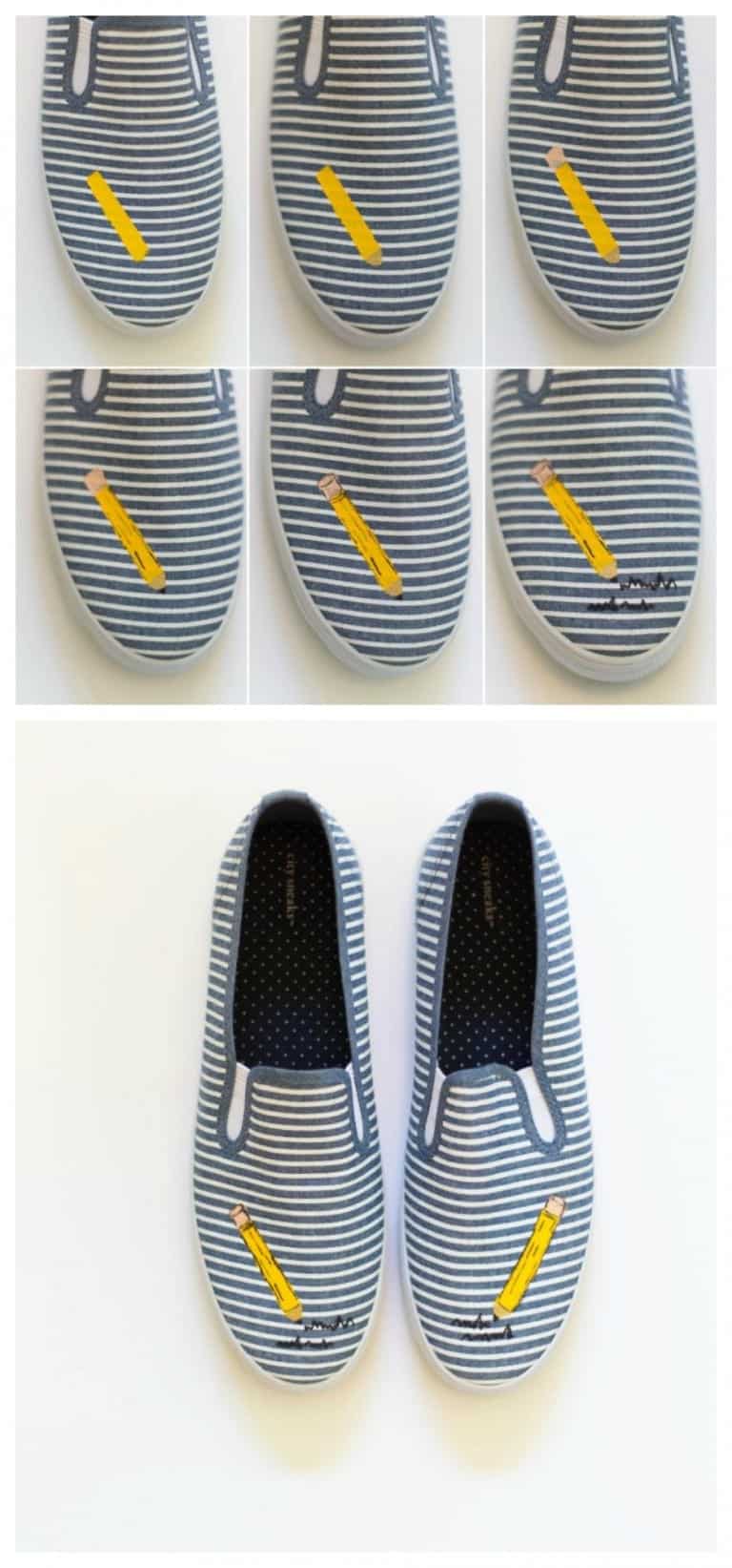 15 Easy DIY Sneakers Makeover for Teen Girls with Tutorials