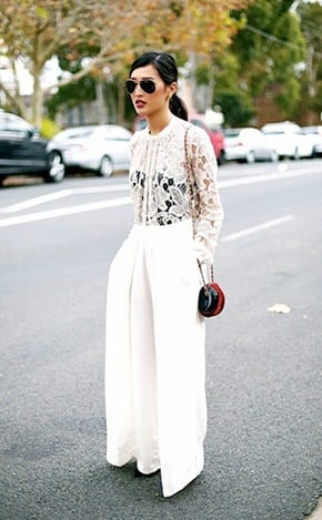 How to Wear White Wide Leg Pants-10 Outfit Ideas with Wide Pants