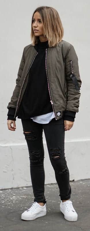 Outfits with Bomber Jackets-13 Ways to Style a Bomber Jacket