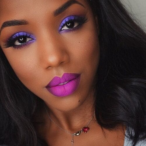 Semi-matte Purple for Cool Coffee-rich Complexions