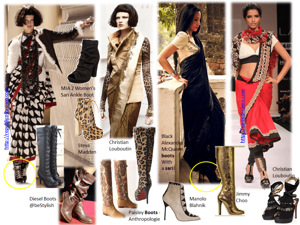 5-saree-with-boots