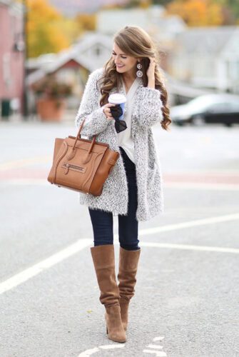 Skirt, Boots, and Curls