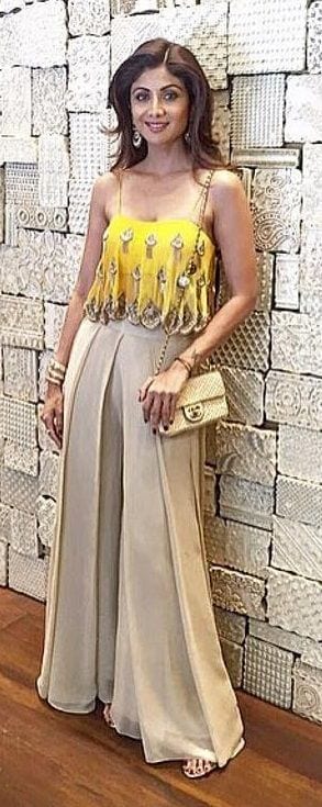 palazzo pants with top myntra