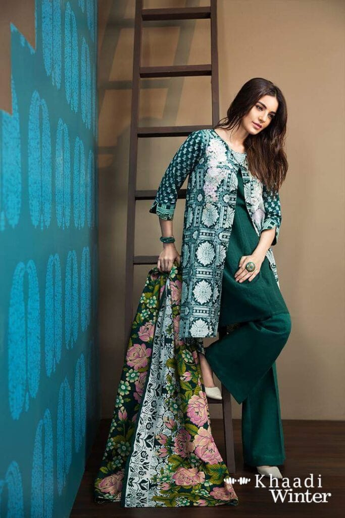 Winter material cambric palazzo pants gown kurti