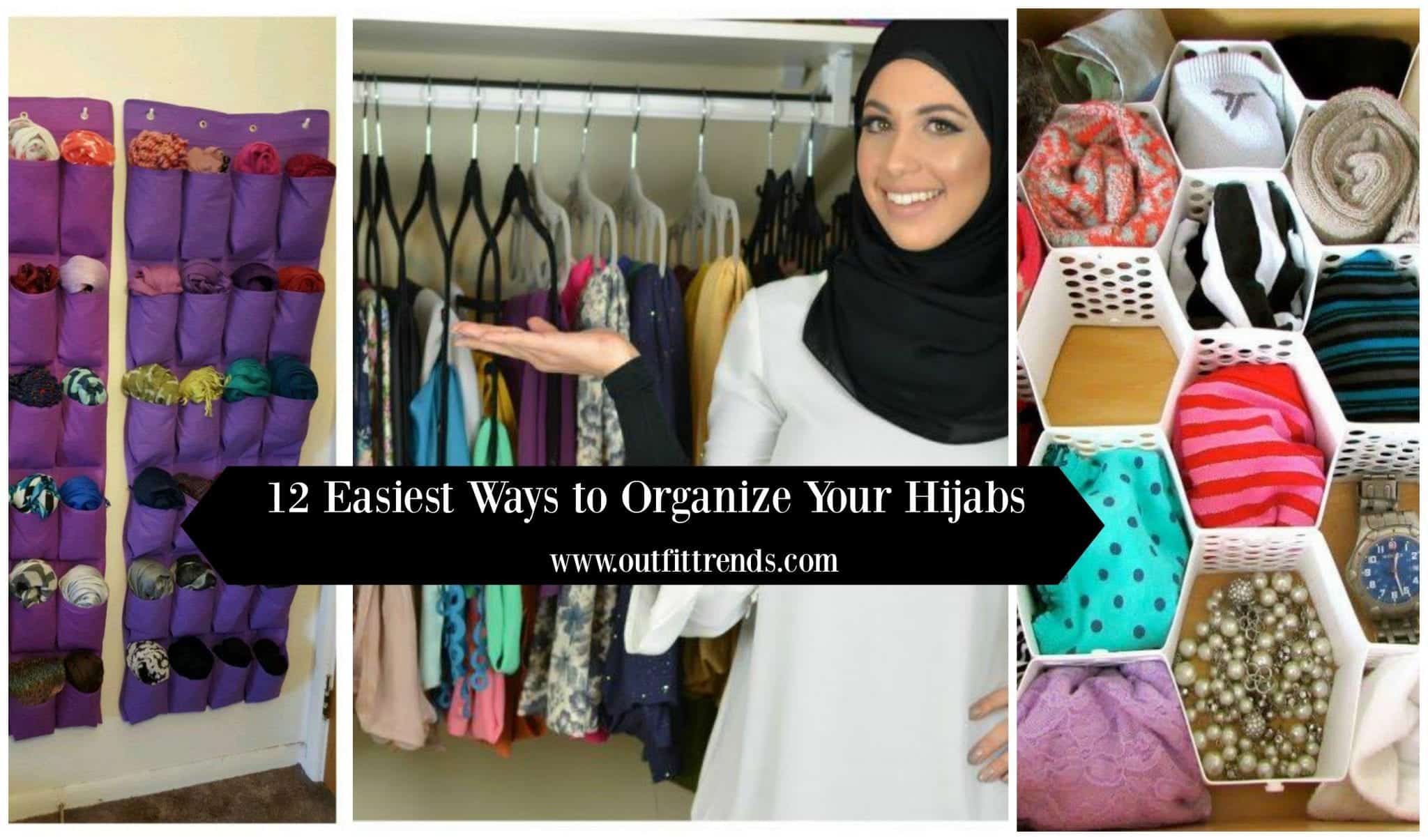 Hijab scarf organizer  Scarf organization, Closet organization