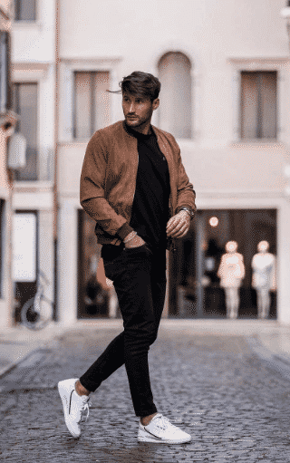 how to wear bomber jacket men