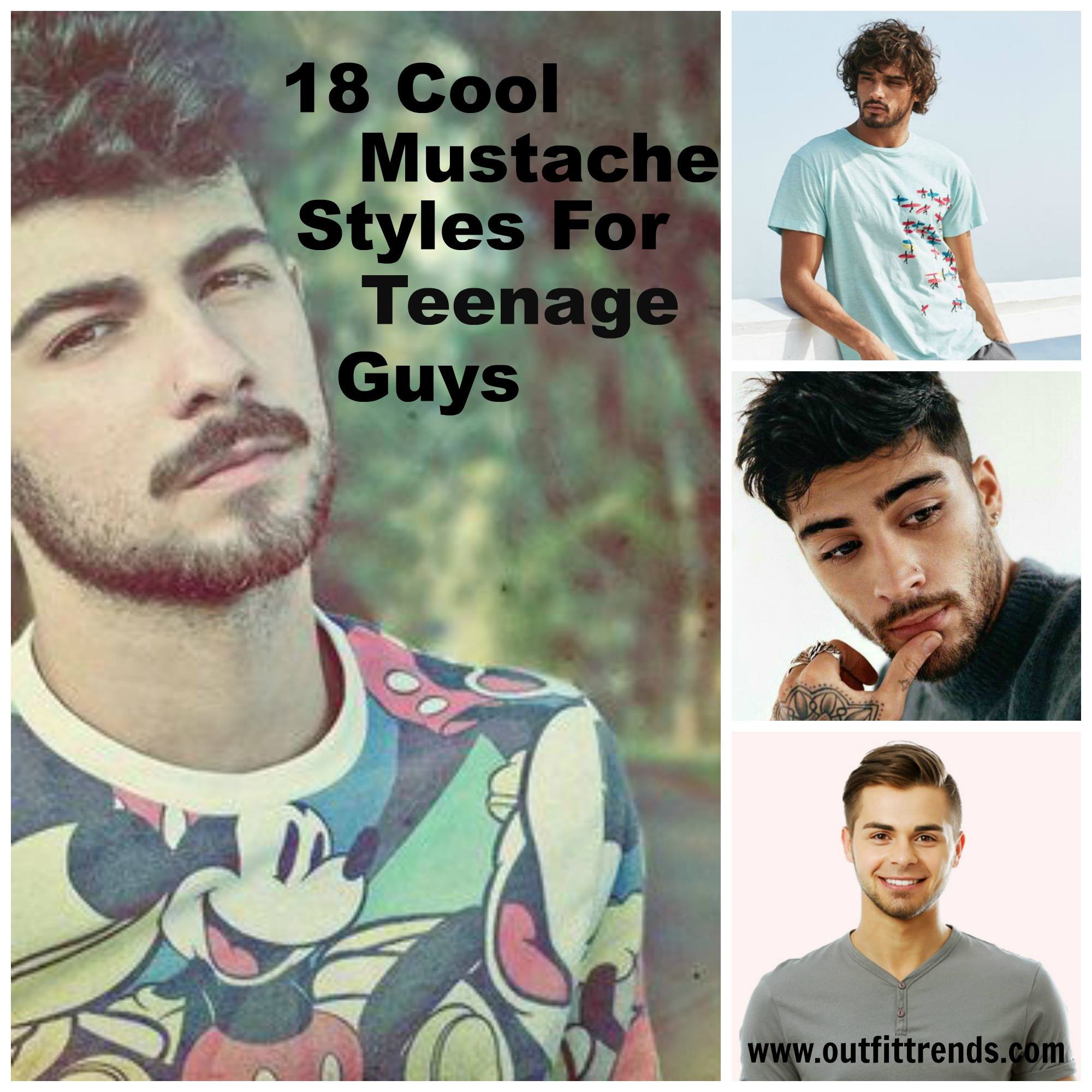 18 Cool Mustache Styles for Teenagers