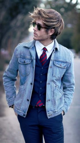 19 Light blue denim jacket outfits ideas  jacket outfits, blue denim jacket,  denim jacket men