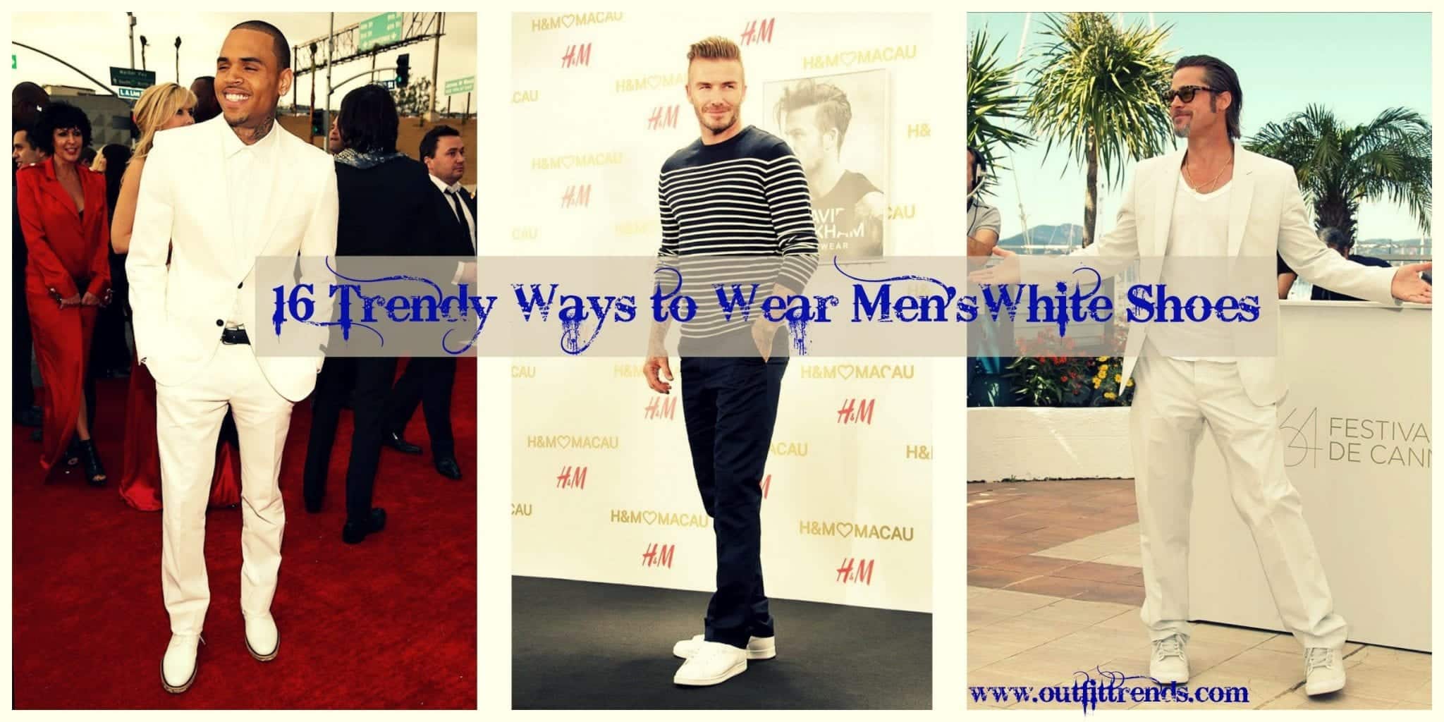 #Men Outfit with White Shoes-16 Trendy Ways to Wear White Shoe