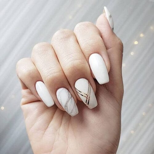 Funky White Nail Art