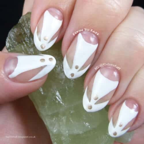 Funky White Nail Art