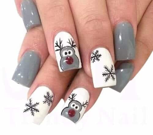 Funky White Nail Art