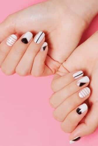 Funky White Nail Art