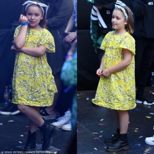 Harper Beckham Pics-100 Best Pictures and Videos of Harper Beckham's Day Out in an Embroidered Dress