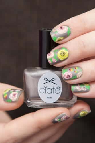 White Floral Nail Art