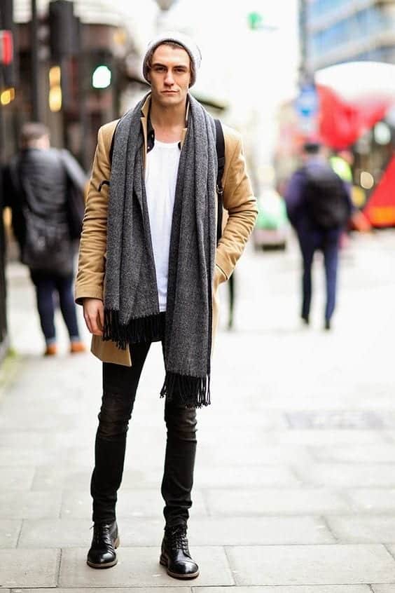 Men Scarves fashion -18 Tips how to wear Scarves with Outfits Differently