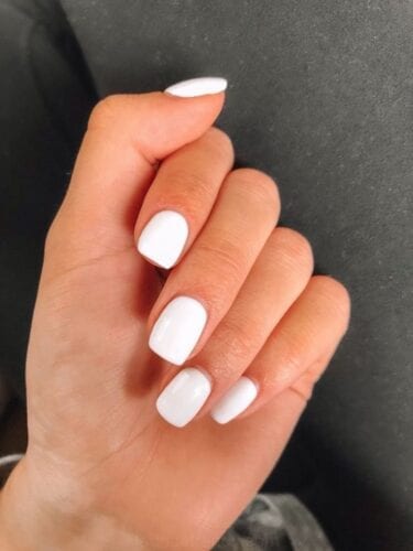 Simple White Manicure2