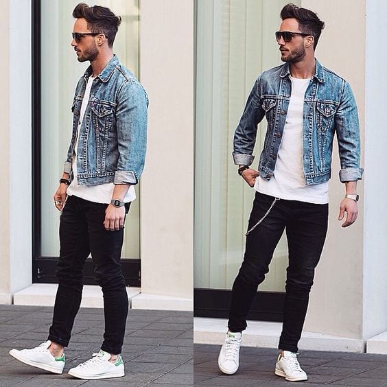 Men Outfit with White Shoes-16 Trendy Ways to Wear White Shoe's Outfit with white shoe