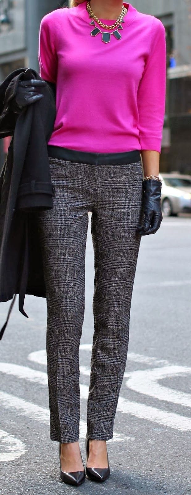 Outfit with Pink Sweater 18 Ways to Wear Pink Sweaters