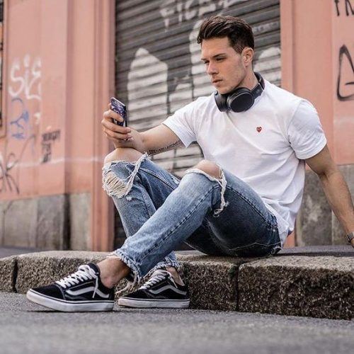 white vans mens style