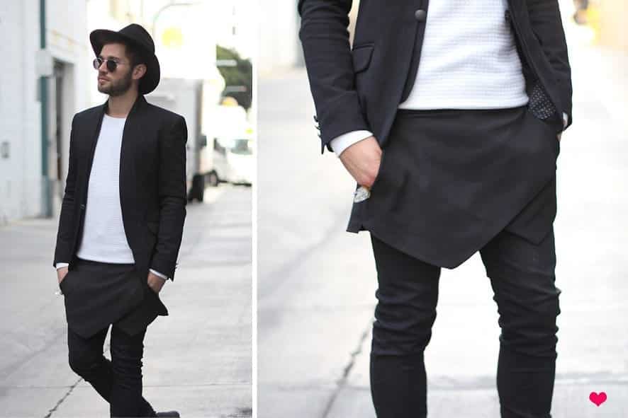 black jeans outfits for men