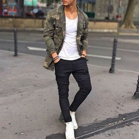 black jeans outfit men