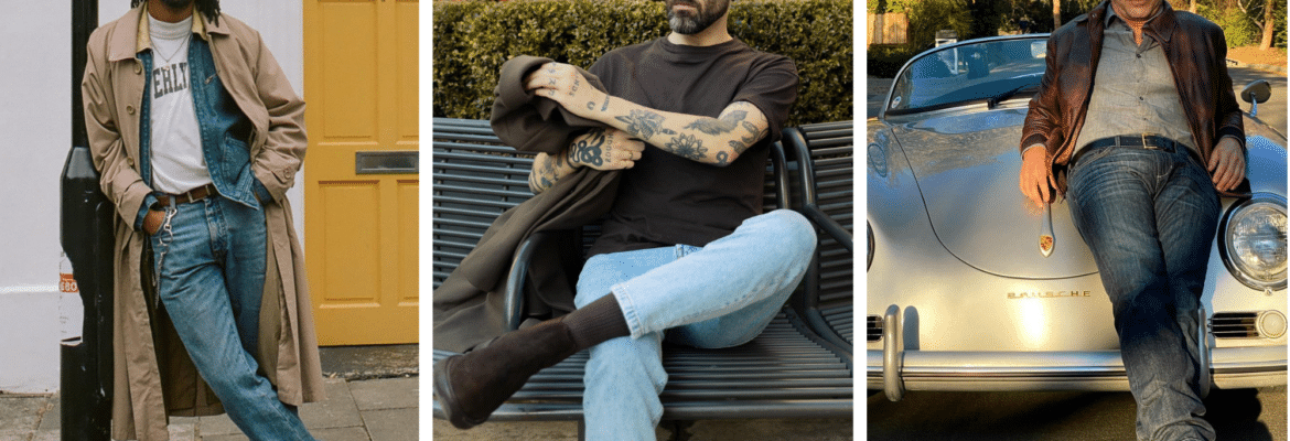 mens outfits with blue jeans