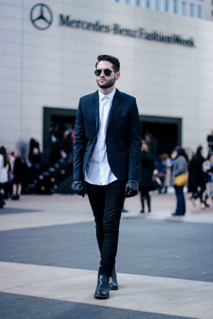 black jeans outfits for men