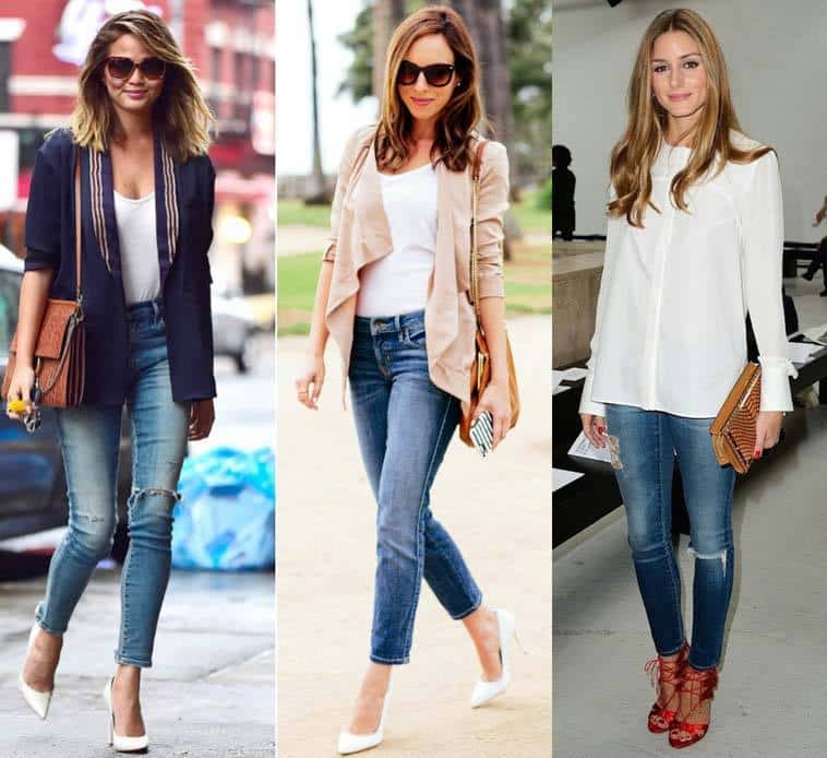 how to dress up jeans with heels