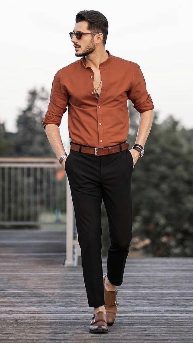20 Outfit Ideas to Wear Black Pants with Brown Shoes for Men