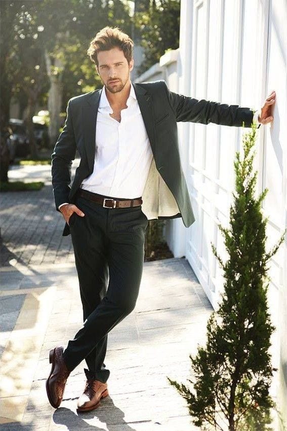 20 Outfit Ideas to Wear Black Pants with Brown Shoes for Men