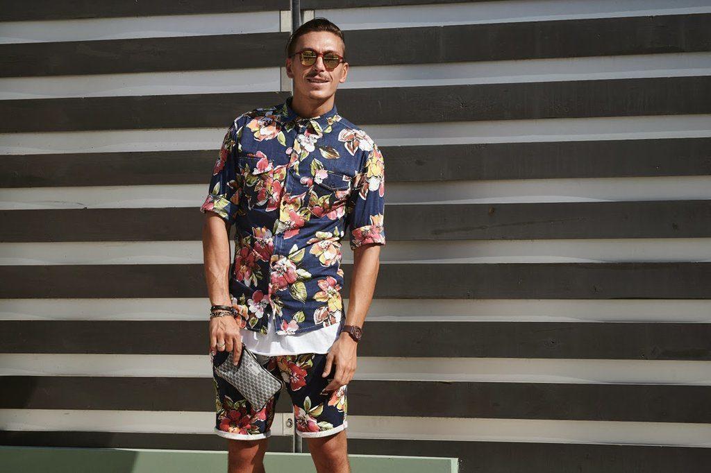 floral outfit for male