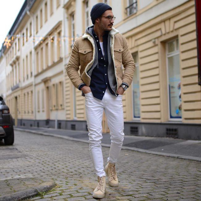 White jeans for men outfits davidson