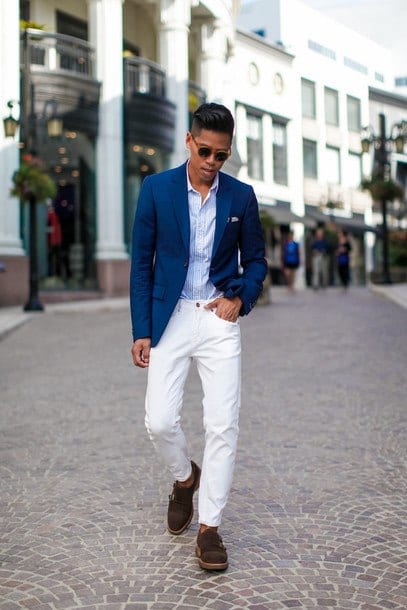 White Jean Outfits for Men-Top 25 Ideas for White Jeans Guys