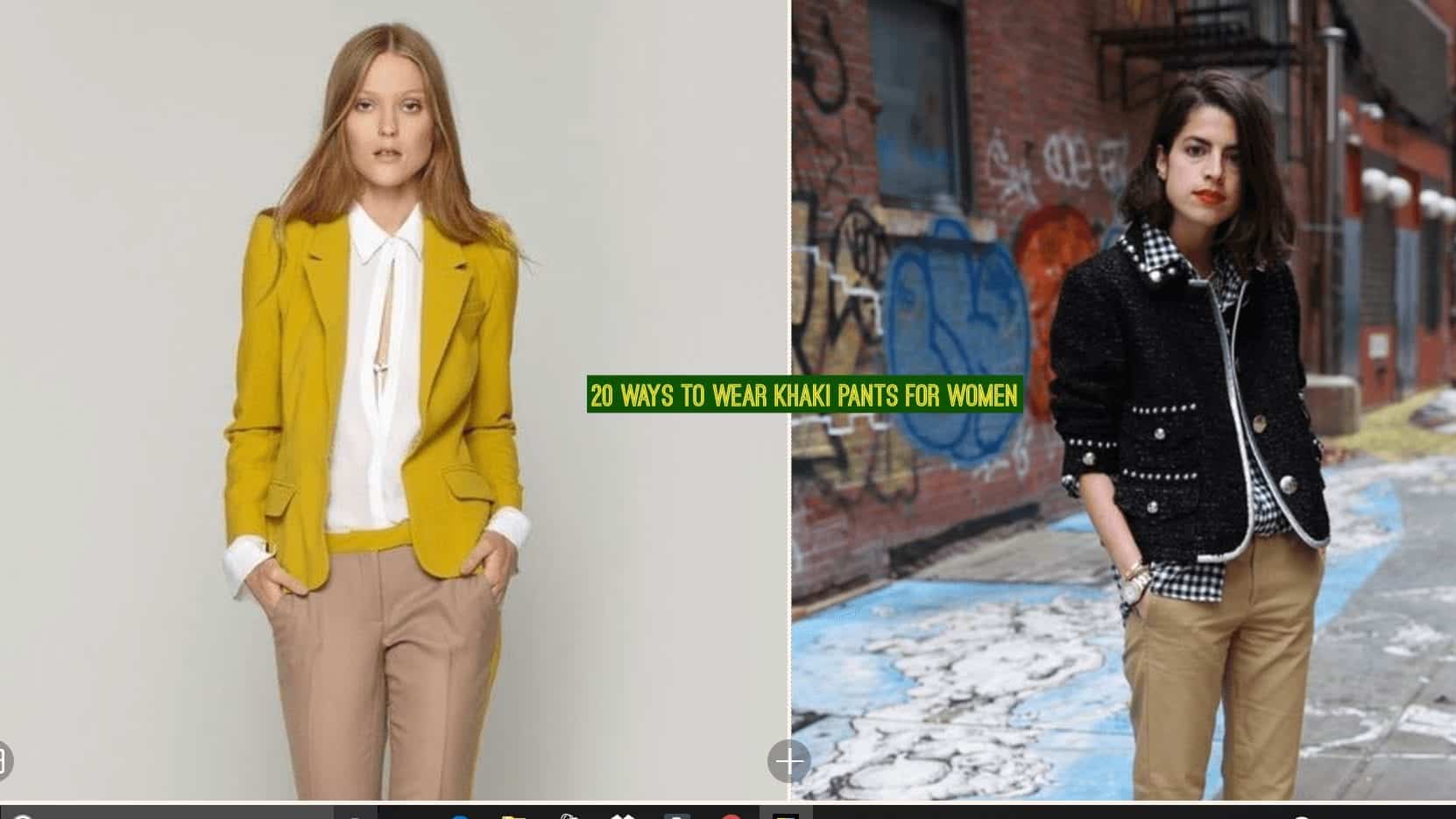 Women Khaki Pant Outfits 20 Ways Girls can Wear Khaki Pants