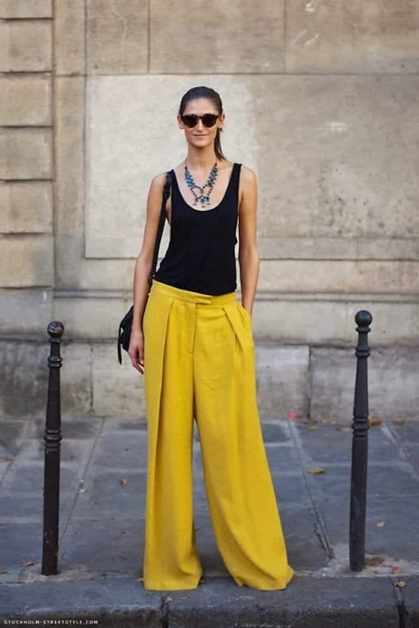 20 Outfit Ideas to Wear Short Shirts with Palazzo Pants