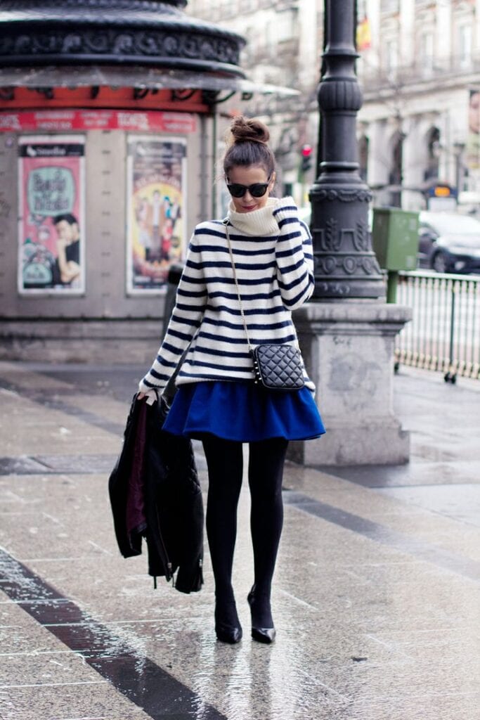 how to wear cobalt blue skirts (14)