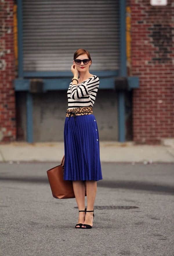 Cobalt Blue Skirt Outfits- 25 Ways to Wear Cobalt Blue Skirt