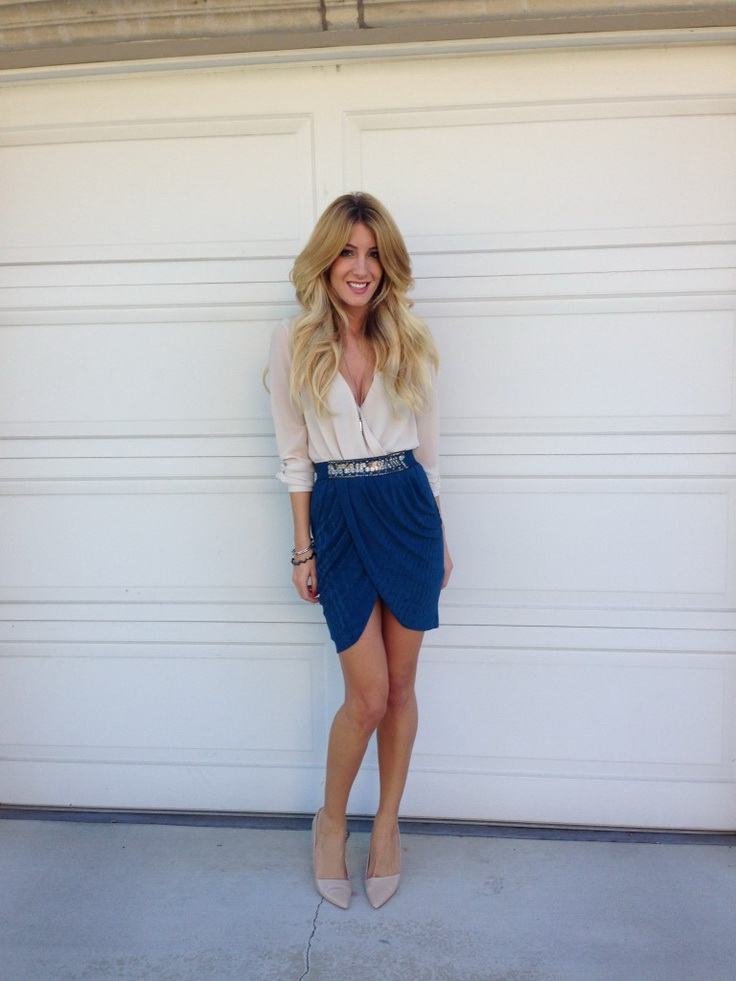 how to wear cobalt blue skirts (2)