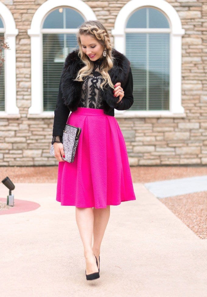 Outfits With Pink Skirts 35 Ways To Style Hot Pink Skirts