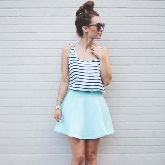 Mint Skirt Outfits- 25 Ideas How to Wear Mint Colored Skirts