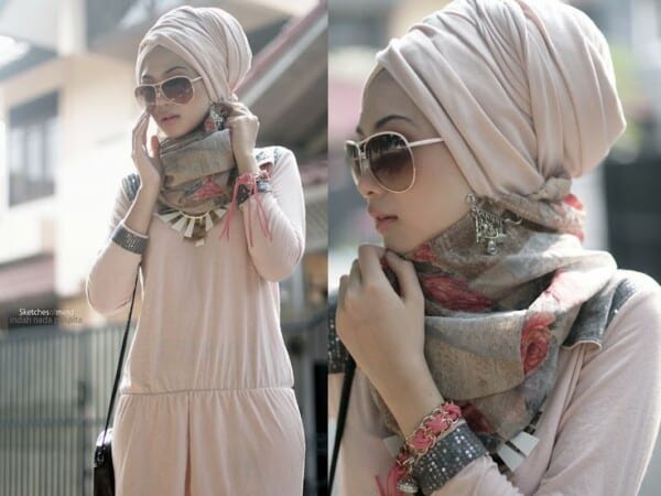 how to wear silk hijab