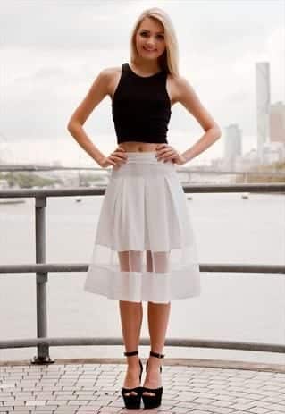 Outfits with Sheer Skirts- 29 Ideas How to Wear Sheer Skirts