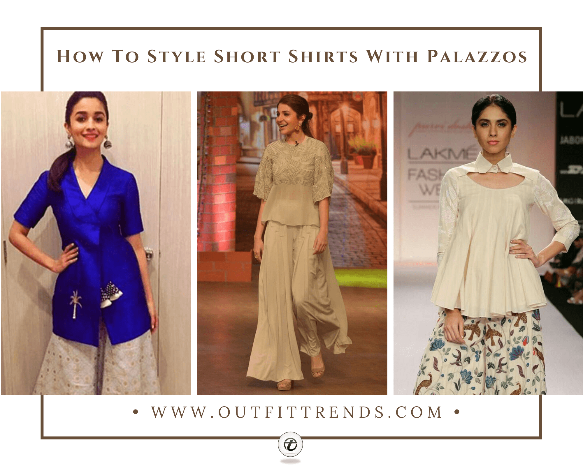 short shirts with palazzo pants