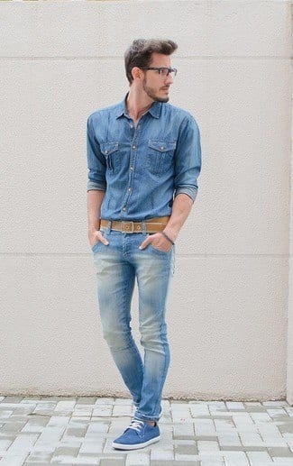 Men Outfits with Blue Jeans-27 Ways to Style Guys Blue Jeans